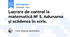 Lucrare de control la matematică № 5. Adunarea și scăderea în scris.