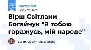 Вірш Світлани Богайчук "Я тобою горджусь, мій народе"