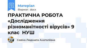 ПРАКТИЧНА РОБОТА  «Дослідження різноманітності вірусів» 9 клас  НУШ
