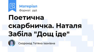 Поетична скарбничка. Наталя Забіла "Дощ іде"