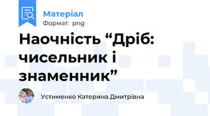 Наочність “Дріб: чисельник і знаменник”
