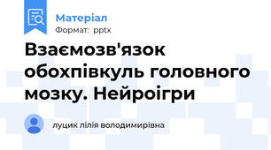 Взаємозв'язок обохпівкуль головного мозку. Нейроігри