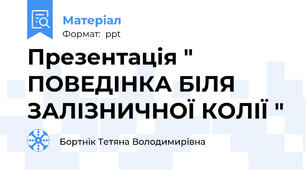 Презентація " ПОВЕДІНКА БІЛЯ ЗАЛІЗНИЧНОЇ КОЛІЇ "