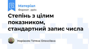 Степінь з цілим показником, стандартний запис числа