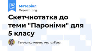 Скетчнотатка до теми "Пароніми" для 5 класу