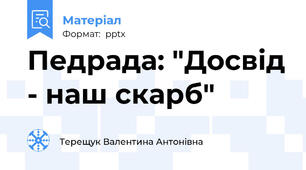 Педрада: "Досвід - наш скарб"