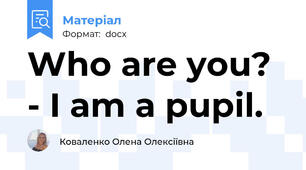 Who are you? - I am a pupil.