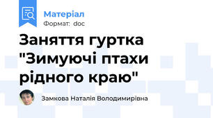 Заняття гуртка "Зимуючі птахи рідного краю"