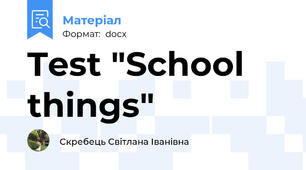 Test "School things"