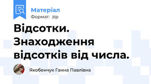 Відсотки. Знаходження відсотків від числа.