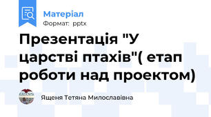 Презентація "У царстві птахів"( етап роботи над проектом)