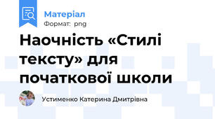 Наочність «Стилі тексту» для початкової школи