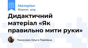 Дидактичний матеріал «Як правильно мити руки»