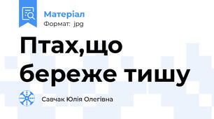 Птах,що береже тишу