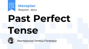 Past Perfect  Tense