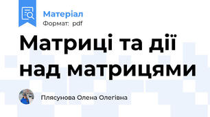 Матриці та дії над матрицями