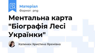 Ментальна карта "Біографія Лесі Українки"