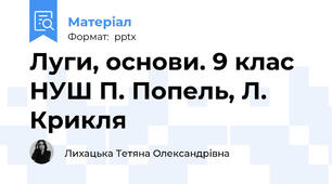 Луги, основи. 9 клас НУШ П. Попель, Л. Крикля