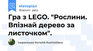 Гра з LEGO. "Рослини. Впізнай дерево за листочком".