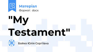 "My Testament"