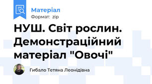 НУШ. Світ рослин. Демонстраційний матеріал "Овочі"