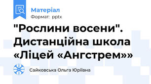 "Рослини восени". Дистанційна школа «Ліцей «Ангстрем»»