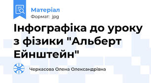Інфографіка до уроку з фізики "Альберт Ейнштейн"
