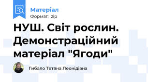 НУШ. Світ рослин. Демонстраційний матеріал "Ягоди"