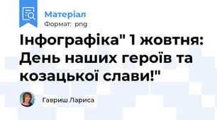 Інфографіка" 1 жовтня: День наших героїв та козацької слави!"