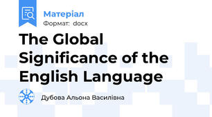 The Global Significance of the English Language