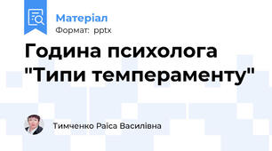 Година психолога "Типи темпераменту"