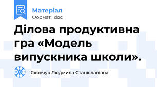 Ділова продуктивна гра «Модель випускника школи».