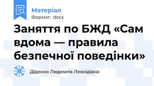 Заняття по БЖД «Сам вдома — правила безпечної поведінки»