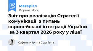 Звіт про реалізацію Стратегії комунікації  з питань європейської інтеграції України  за 3 квартал 2026 року у ліцеї