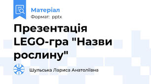 Презентація LEGO-гра "Назви рослину"