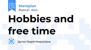 Hobbies and free time