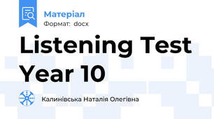 Listening Test Year 10