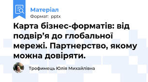 Карта бізнес-форматів: від подвір’я до глобальної мережі. Партнерство, якому можна довіряти.