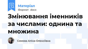 Змінювання іменників за числами: однина та множина