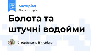 Болота та штучні водойми