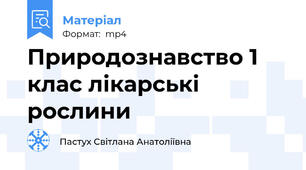 Природознавство 1 клас лікарські рослини