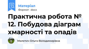 Практична робота № 12. Побудова діаграм хмарності та опадів