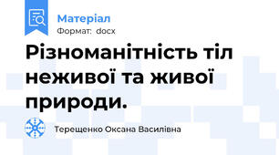 Різноманітність тіл неживої та живої природи.