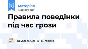 Правила поведінки  під час грози