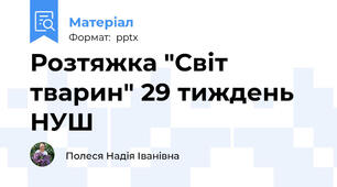 Розтяжка "Світ тварин" 29 тиждень НУШ