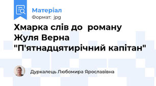Хмарка слів до  роману Жуля Верна "П'ятнадцятирічний капітан"