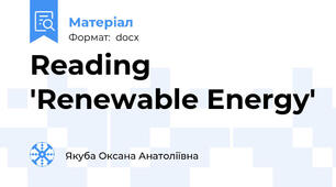8Reading 'Renewable Energy'