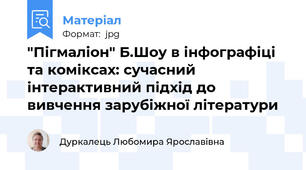 "Пігмаліон" Б.Шоу в інфографіці та коміксах: сучасний інтерактивний підхід до вивчення зарубіжної літератури