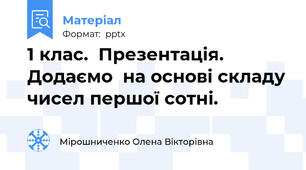 1 клас.  Презентація. Додаємо  на основі складу чисел першої сотні.