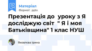 Презентація до  уроку з Я досліджую світ  " Я і моя Батьківщина" 1 клас НУШ